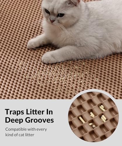 Cooyes Cat Litter Mat - Cut to Fit Any Place, 40"x28" Litter Trapping Mat - Image 5