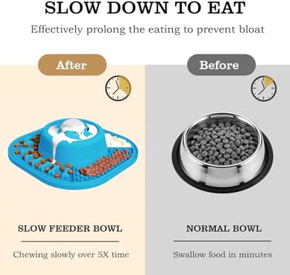 Dog Lick Bowl with Interactive Rolling Ball & Slow Feeder - Image 5