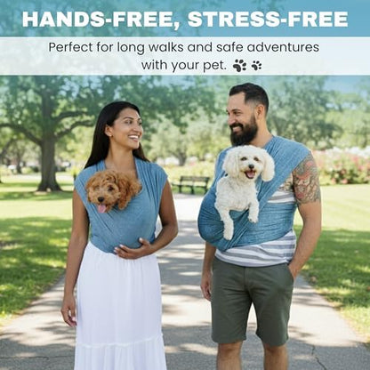 Pet K’tan Anti Anxiety Wearable Cat & Dog Carrier – Hands-Free Front Facing Adjustable Pet Cuddler Sling for Small to Medium Pets & Puppies up to 20 lbs | Pawquamarine | Small - Image 4