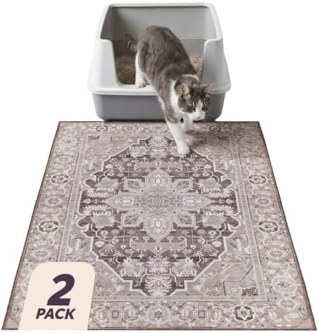 Lovewag Cat Litter Mat, Litter Box Mat, Caramel Creme, 36x48, 2 Pack by Lovewag