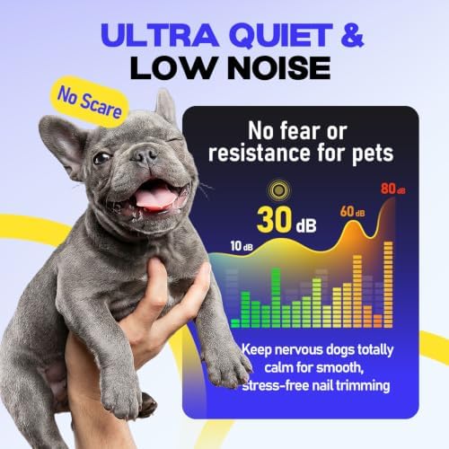 Whisper-Quiet Dog Nail Grinder Kit 50%More Powerful for Sensitive Dogs,Cats - Image 2