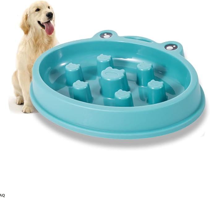 Slow Feeder Dog Bowl,Anti Gulping Healthy Eating Interactive Bloat Stop Fun Alternative Dog Slow Food Feeding Pet Bowl,