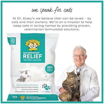 Dr. Elsey's R&R Stress-Reducing Clumping Clay Cat Litter 18 lb. Bag - Image 6