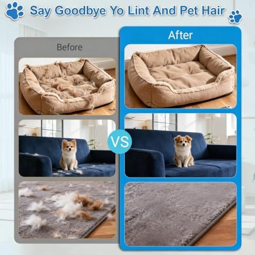 Pet Hair Remover Glove for Dogs & Cats, 5 Finger Electrostatic Fur Removal Brush, Reusable Grooming Glove for Couch, Carpet, Furniture, Car Seat, Clothes - Image 5