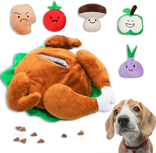 Thanksgiving Dog Toy, Hide and Seek Turkey Puzzle for Small Dogs by Lepawit
