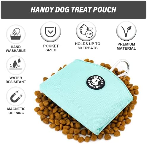 Dog Treat Pouch Magnetic Closure Small Dog Training Treat Pouch Pocket Sized Small Dog Treat Pouch with Clip (mint green) - Image 3