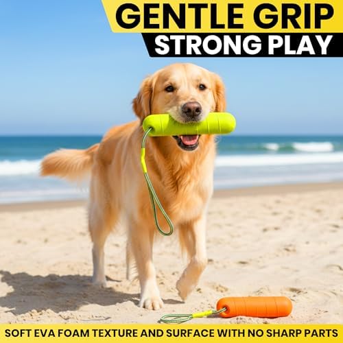 Floating Dog Water Toys - 2 Pack, Bumper Throw Stick for Fetch - Image 4