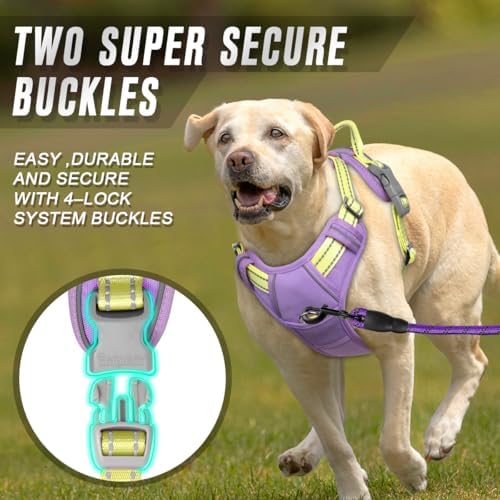 BARKBAY Dog Harness No Pull for Large Dogs Front Back Clips,Dog Vest - Image 4