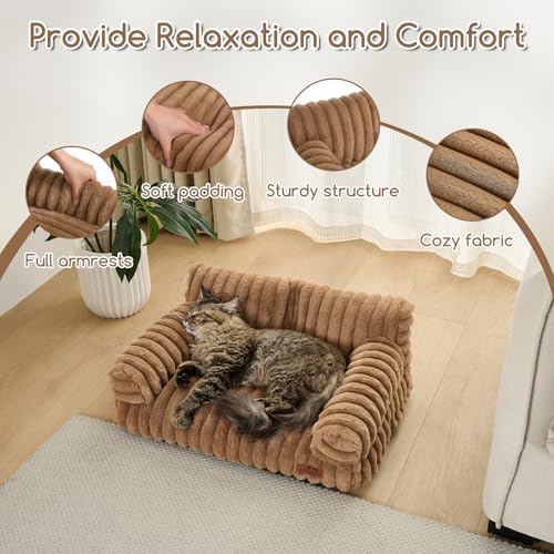 Hollypet Small Dog Large Cat Bed Puppy Couch Beds for Pets up to 25 lbs - Image 6