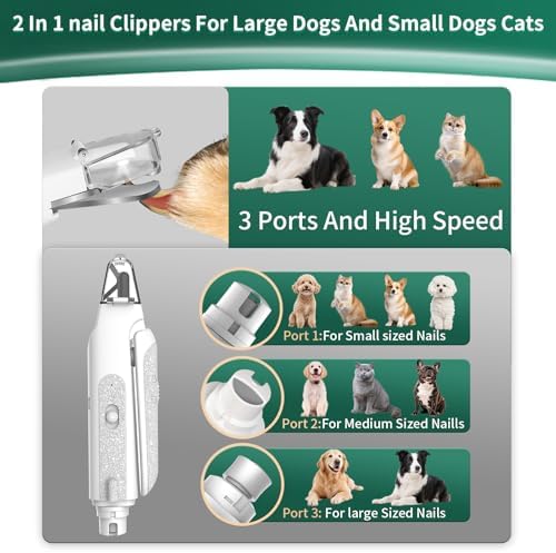 CATPICK 2-in-1 Cat & Dog Nail Clippers with Grinder and Dual LED Lights - Image 3