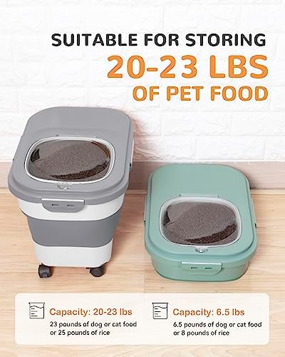 20-23 Lbs Dog Food Storage Container,Collapsible Dog Food Container - Image 4
