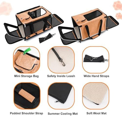 GAPZER Dog Carry Bag Puppy, Pet Soft-Shell Portable Kennel Crate 0-15 lbs - Image 4