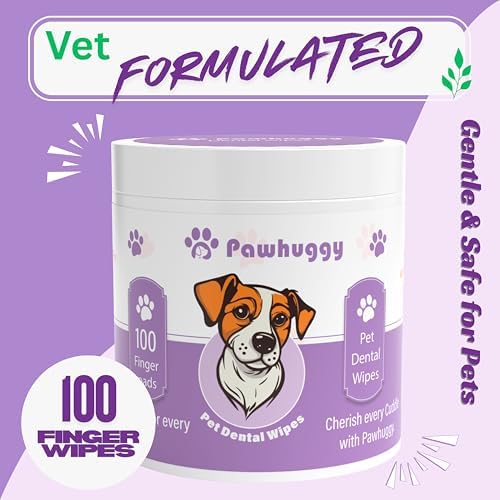 Dog & Cat Dental Finger Wipes, Fresh Breath, No Rinse, 100 Count - Image 3
