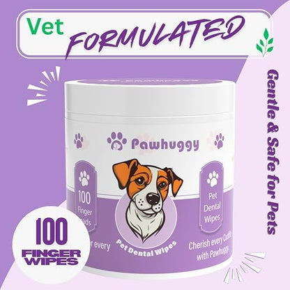 Dog & Cat Dental Finger Wipes, Fresh Breath, No Rinse, 100 Count - Image 3
