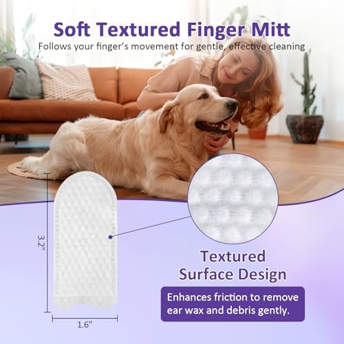 Ear Wipes for Dogs and Cats, Dog Ear Finger Wipes, Gentle Ear Cleaner for Wax, Dirt & Odor, Relieves Discomfort & Soothes Ears, Non-Irritating, 50 Count - Image 6