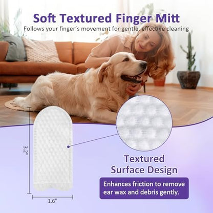 Ear Wipes for Dogs and Cats, Dog Ear Finger Wipes, Gentle Ear Cleaner for Wax, Dirt & Odor, Relieves Discomfort & Soothes Ears, Non-Irritating, 50 Count - Image 6