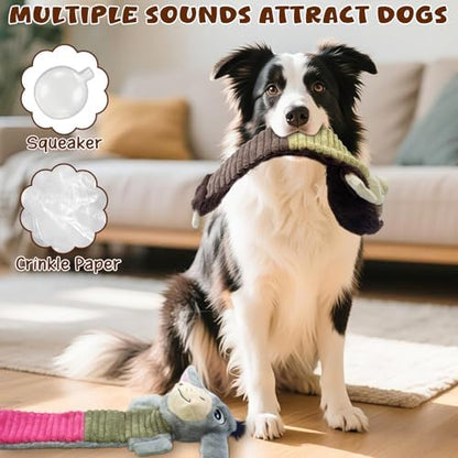 No Stuffing 2 Pack Dog Squeaky Toys, Chew with Crinkle to Large Puppy - Image 3