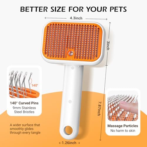 3-in-1 Pet Mist Brush for Dogs & Cats, Self-Cleaning,Rechargeable - Image 3