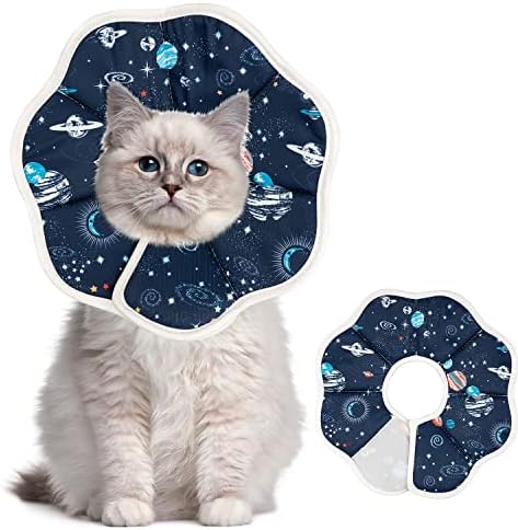 Depets Cat Cone Soft, Adjustable Recovery E-Collar for Pet, Neck Girth 7 in by Depets