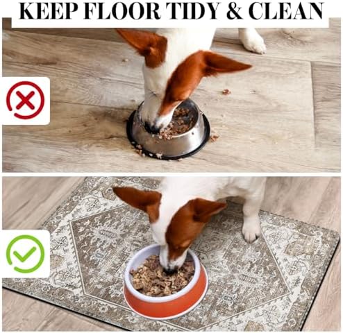 Dog Food Mats for Floors, Absorbent Dog Bowl Mat for Food and Water Dispenser Mat, Quick Dry Cat Food Mat Pet Supplies - Image 3