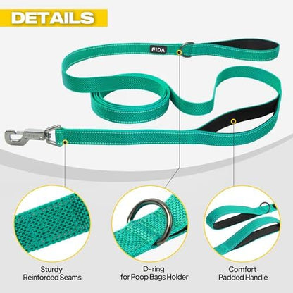 Fida 10 FT Heavy Duty Dog Leash, Dual Padded Handles for Medium Large Dogs - Image 6