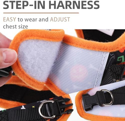 PUPTECK Halloween Dog Harness, Collar and Leash Set No Pull for Small Sized - Image 3