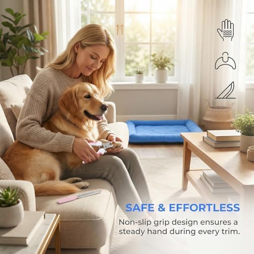 Dog Nail Clippers for Large Dogs, Pet Nail Clipper Kit for Small & Large Dogs & Cats，Dog Nail Clippers for Dogs and Cats - Safe and Easy to Use，Professional Dog & Cat Nail Trimmers (White) - Image 2