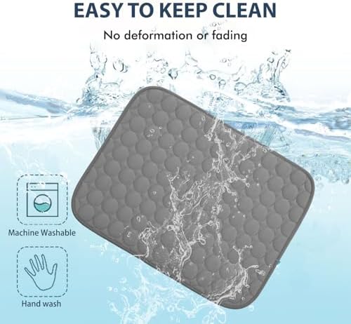 MICROCOSMOS Summer Cooling Mat & Sleeping Pad- Water Absorption Top, Materials Safe, Easy Carry, EZ Clean. Keep Cooling for Pets, Kids and Adults.(Dark Grey, 59" x 40") - Image 5
