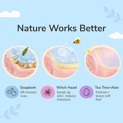 kin+kind Clean Ears - Natural Leave-in Dog Ear Cleanser - Certified USDA Organic - Fragrance Free - 4 fl oz