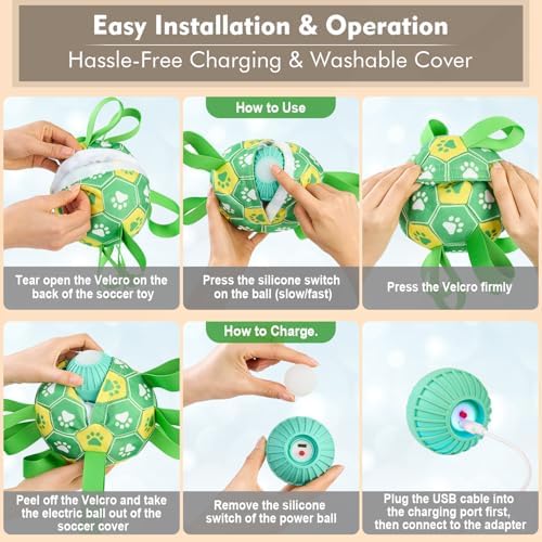 Interactive Dog Toys Dog Soccer Ball to Keep Them Busy(Green) - Image 6
