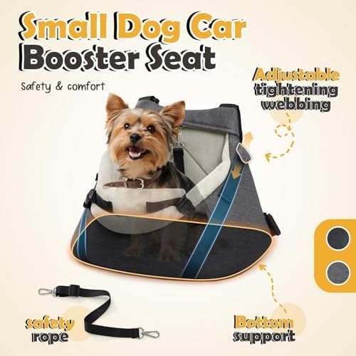 WOYYHO Luxurious Dog Booster Car Seat for Tiny Dogs up to 7 lbs - Image 6