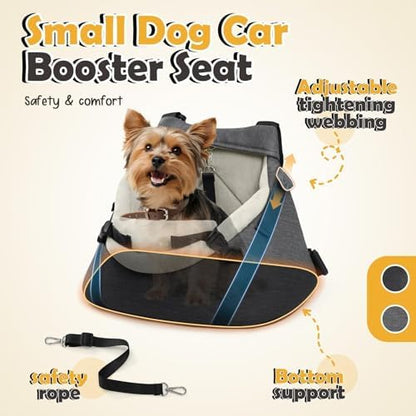 WOYYHO Luxurious Dog Booster Car Seat for Tiny Dogs up to 7 lbs - Image 6