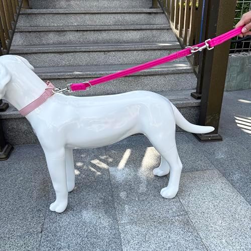Double Ended Dog Leash,for Obedience Training Easy to Use,Lightweight,Soft for Large and Medium Dogs (Fuchsia, 1M*2.5CM) - Image 4