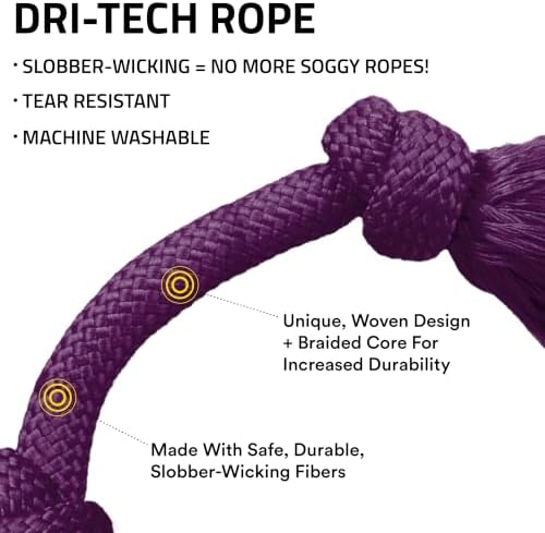 Playology Tug Rope Dog Toys for Small Dogs - Small, Bacon Scent, 2-pk - Image 2