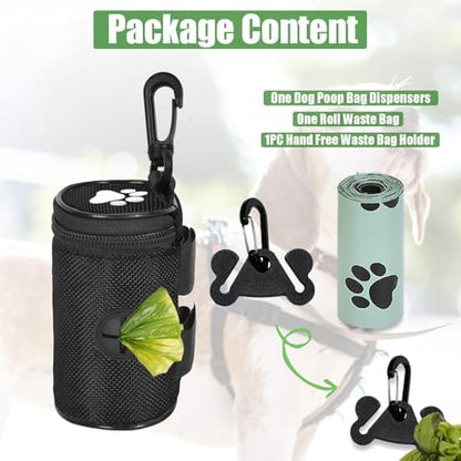 Dog Waste Bag Dispenser Dogs Poop Bag Holder Pet Leash Accessory Walking - Image 7