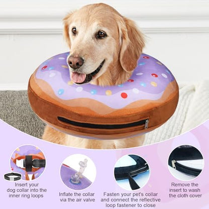 BEAUTYZOO Dog Cone Collar Alternative After Surgery,Pet Neck Donut E‑Collar - Image 5