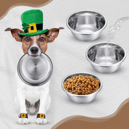 Ziliny 6 Pcs 8 Cup Metal Dog Bowls Stainless Steel Food Dish 64 Oz - Image 5