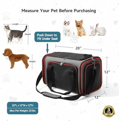 EliteField Soft-Sided Pet Carrier for Cats & Small Dogs (3-Year Warranty) - Image 6