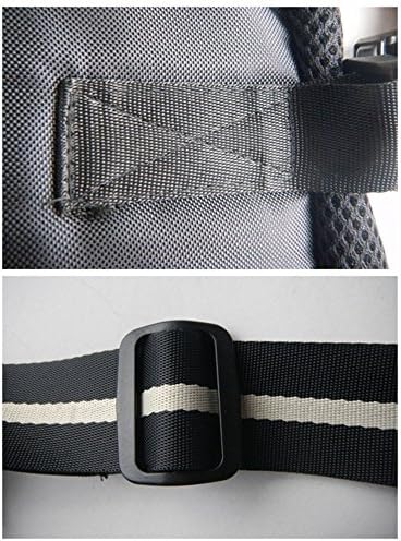 Pet Dog Puppy Cat Carrier Five Holes Backpack Double Shoulder Straps Canvas Cotton Front Chest Backpack Bag(Black, Small) - Image 5