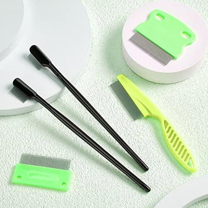 Boao 5 Pcs Dog Eye Comb Tear Stain Remover Grooming, Green, Black - Image 5