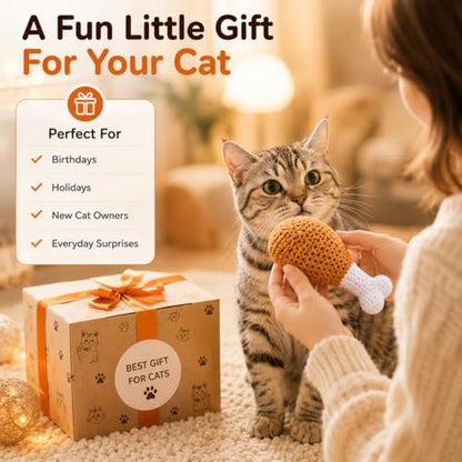 Handmade Crochet Catnip Cat Toy, Chew Toy with Crinkle Sound, 2 Pack - Image 7