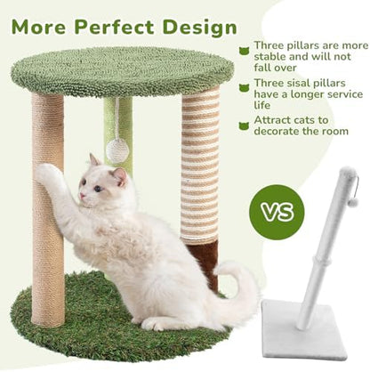 Woochpet Cat Scratching Post Small Cat Tree Tower with Soft Cat Bed for Cat - Image 2