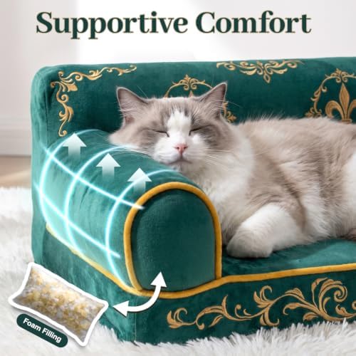 Luxury Cat Couch Bed, Orthopedic Pet Sofa, 24 Inch - Image 4