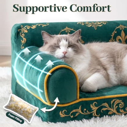 Luxury Cat Couch Bed, Orthopedic Pet Sofa, 24 Inch - Image 4