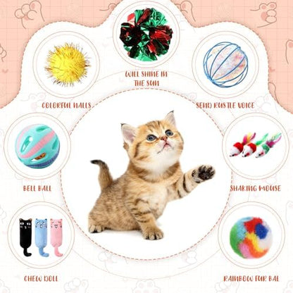 Shappy 150 Pcs Cat Toys Bulk Pack for Indoor Cats, Mice Balls,Funny - Image 3