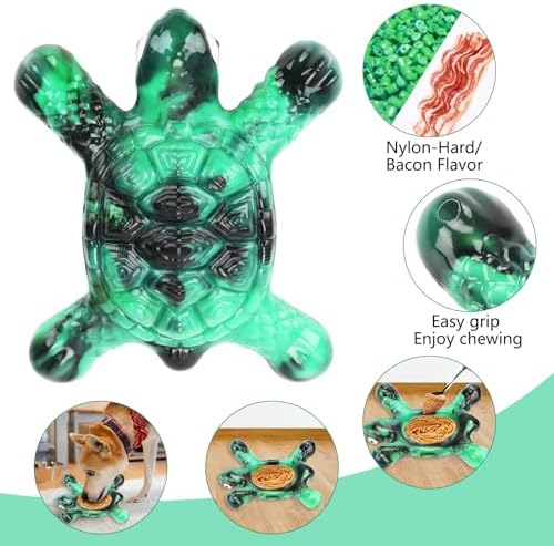 Letsmeet Tough Indestructible Dog Chew Toys for Aggressive Chewers to Keep Them Busy - Heavy Duty Nylon with Treat Groove for Medium & Large Breeds - Image 2