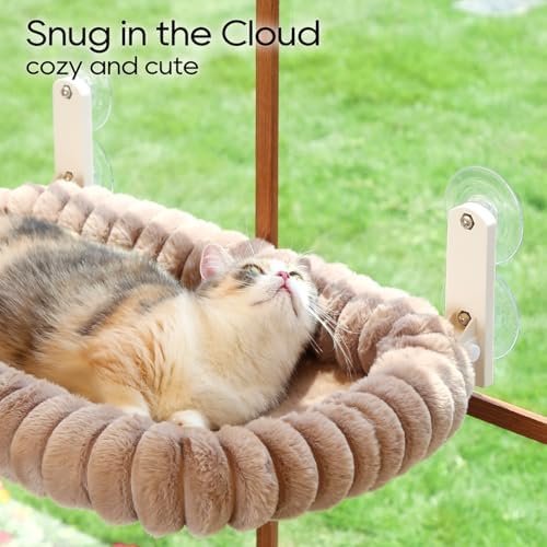 Zakkart SnugCloud Foldable Cat Window Perch (Brown, M) - Image 5