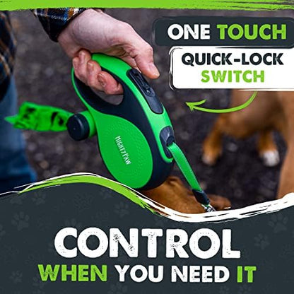 Mighty Paw 16' Retractable Dog Leash with Poop Bag Holder, Large Pets - Image 2