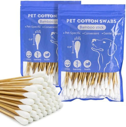 Dog Ear Swabs, 6 Inch Long Cotton Swabs (200 Pcs) by Unknown