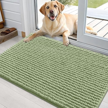 OLANLY Dog Door Mat for Muddy Paws 36x24, Extra Absorbent Chenille Mud Mat by OLANLY